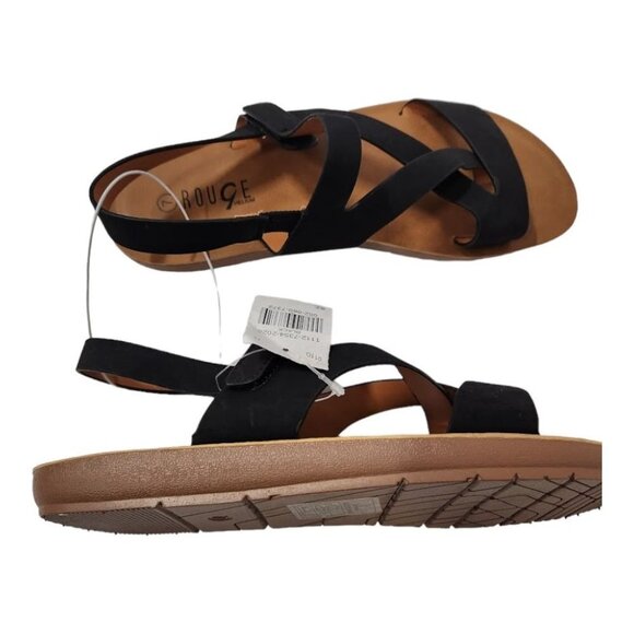 NWT Rouge Helium Strappy Platform Sandal in Black‎ - Size 7 - Picture 1 of 4